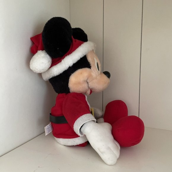 Vtg Playskool Santa Mickey Mouse Plush Christmas Santa Clause Suit Red Feet 20" - Picture 5 of 16